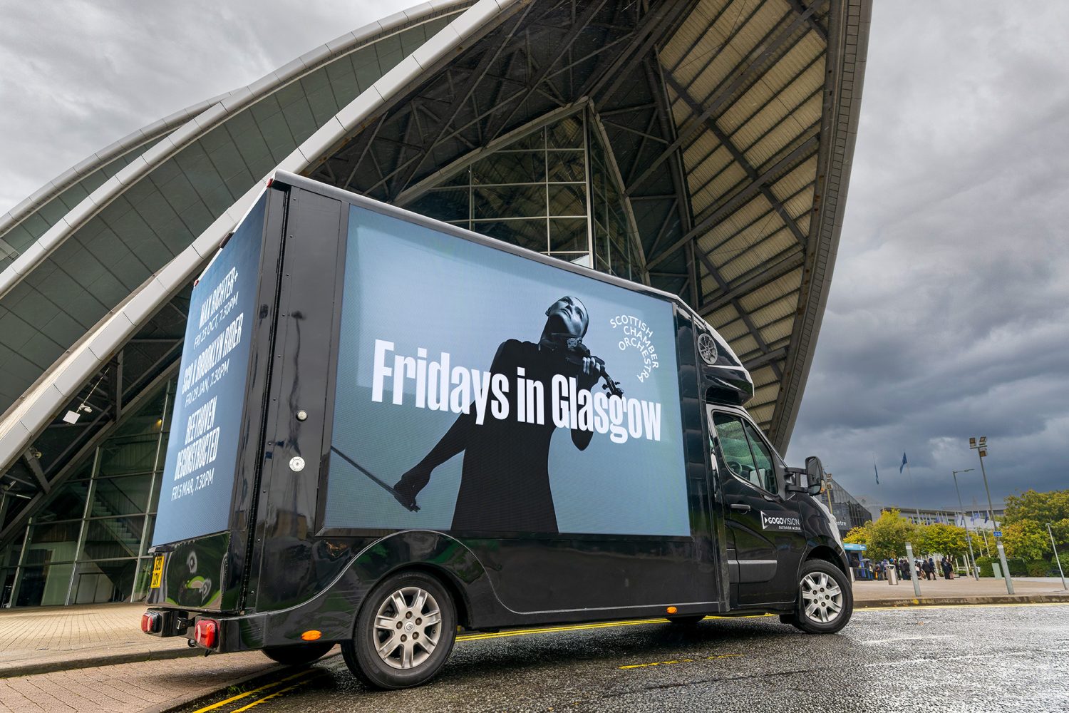 digi van promoting scottish chamber orchestra at SEC Glasgow