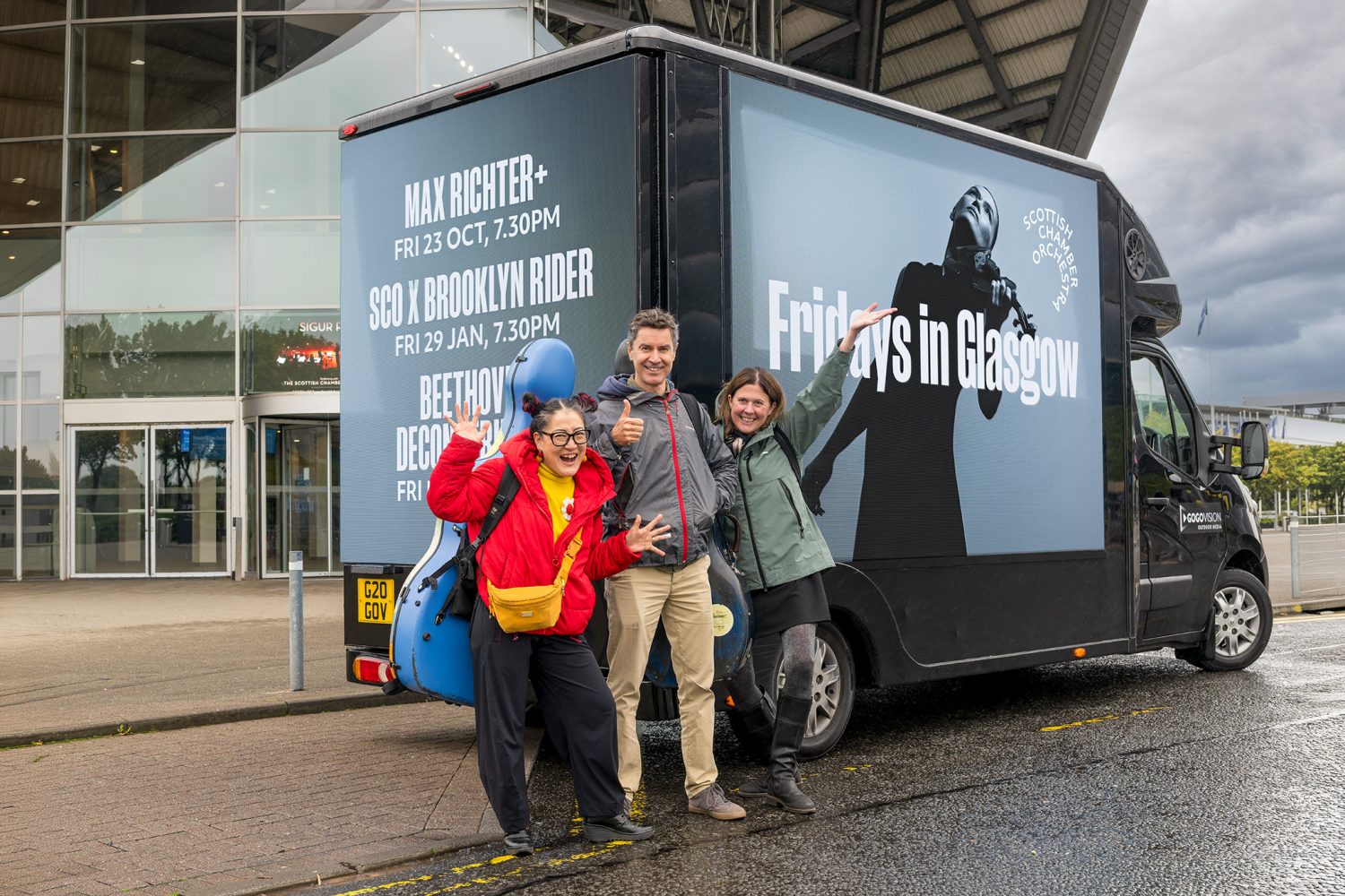 digi van at SEC with the orchestra artists